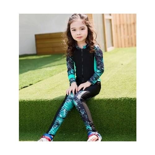 Full Body Kids Lycra Diving Suit Swimwear UV Protect Long Sleeve Girls Swimsuit Snorkeling Clothing Wetsuits Bathing Rashguard