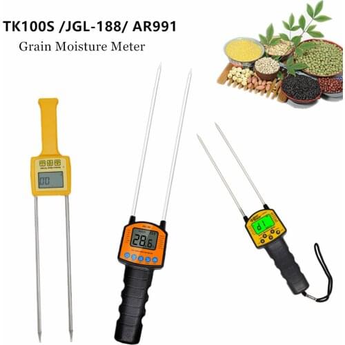 TK100S / JGL-188 / AR991 Grain Moisture Meter Smart Sensor Portable Moisture Analyzer For Corn,Wheat,Rice,Bean Humidity Tester