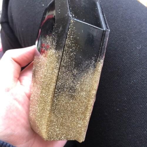 DIY Crystal Epoxy Resin Mold Halloween Coffin Storage Box Mirror Silicone Mould