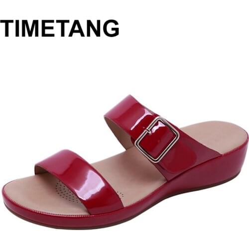 TIMETANGWomen Buckle Comfortable Orthopedic Bow Stand Flip Flops Summer Casual Shoes Slip-On Slipper Fashion Hot OutdoorE061