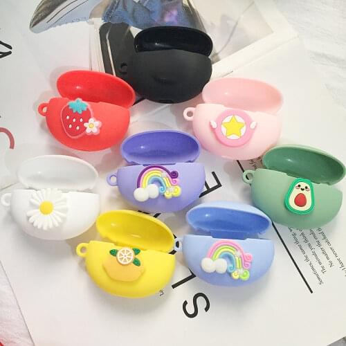 For huawei freebuds 3 4 4i Cartoon Case freebuds Pro / freebuds 4i Silicone Bluetooth earphone Protective Case cute Avocado case