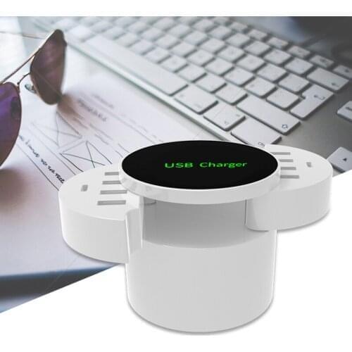 Newest Folding design circular 10W Multi USB 8 ports charge 2 Type-c Portable charger fast charging 5V 2A for mobile phone FS