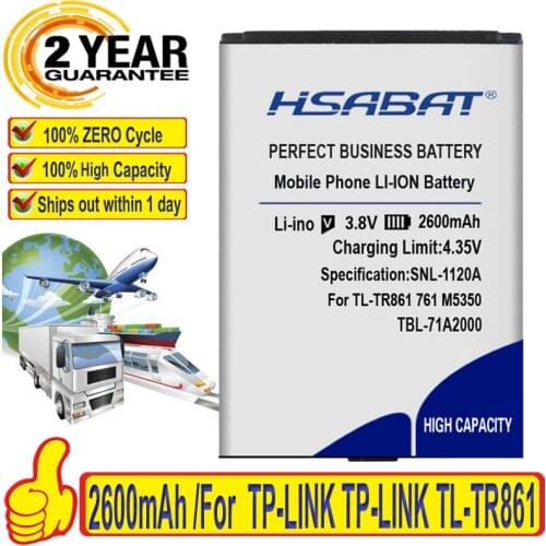 Top Brand 100% New 2600mAh TBL-71A2000 Battery for TP-LINK TP-LINK TL-TR861 761 M5350 TBL-71A2000 TL-TR761 Batteries +free tools