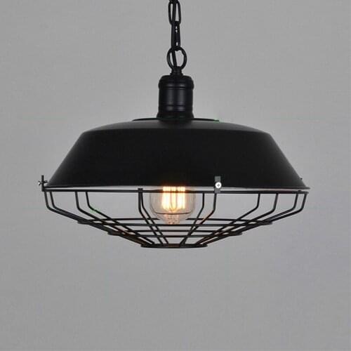 Vintage Chandeliers Lamp 36cm/46cm Metal Pendant Lampshade Warehouse Garage Style Lighting Light Fixture With Edison Bulb