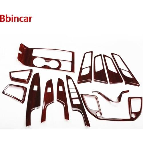 Bbincar ABS Wood Paint Interior Inner Handle Panel AC Vent Door Window Bottons Steering Decoration For Hyundai Tucson 2015 2016