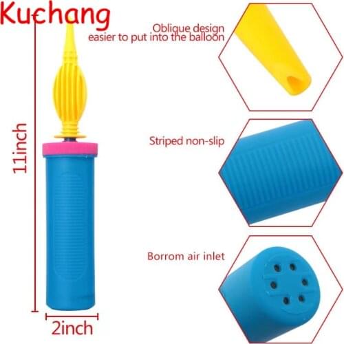 Kuchang High quality 1 Pcs Balloon Pump Plastic Hand Held Needle Ball Party Balloon Inflator Portable Useful Decoration Tools