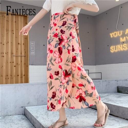 28 colors Sexy Flower Print Bow Tie Sashes Wrap Skirt Vintage Women High Waist Slim Fit Mid-Calf Long Skirts Holiday beachwear