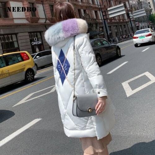 Winter Jacket Women Fur Collar Long Parka Winter Coat Women Hood Elegant Casual Winter Coats Feminine Outwear Long Coat Women