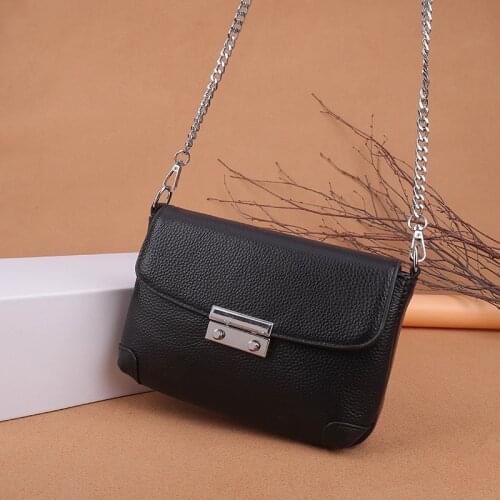 100% cowhide Branded Womens Shoulder Bags 2021 New Chain Quilted Shoulder Purses And Handbag Women Clutch Bags Messenger bag