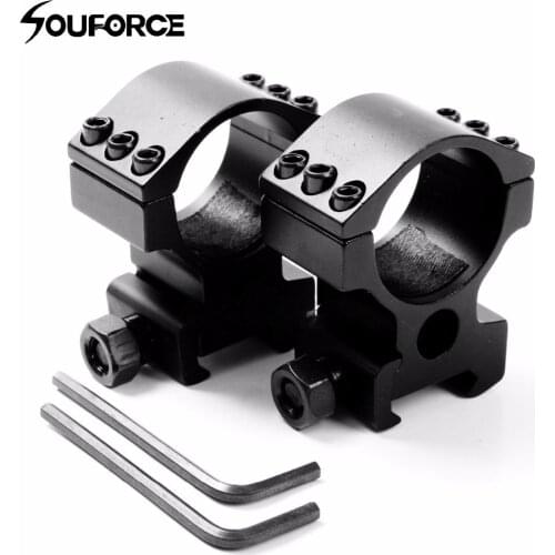 2pcs 30mm Diameter High Profile Scope Ring 6 Screws Wide Mount for 20mm Rail