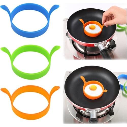 2Pcs Egg Ring Breakfast Fried Egg Molds Silicone Food Grade Egg Pancake Cooking Tools Frying Egg Moulds Kitchen Gadgets
