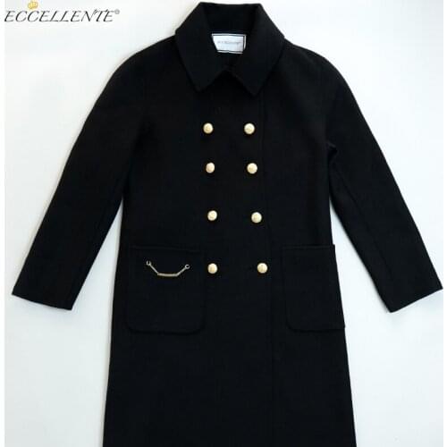 2021SS wool coat with pocket fabric soft and comfortable classic style