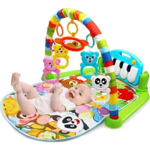 4in1 Baby Gym Floor Play Mat Music Game Blanket Pedal Activity Center Kick And Play Piano Early Education Machine HWC
