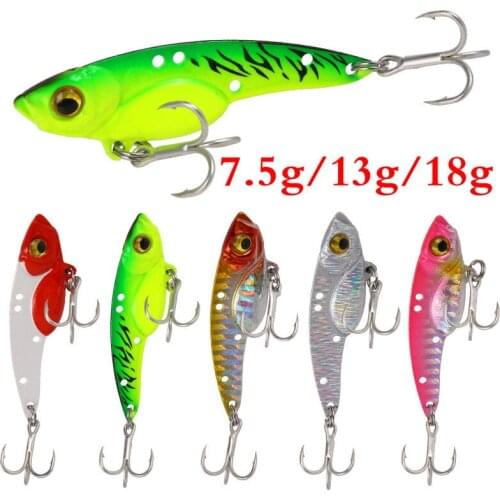 7.5g/13g/18g Metal Fishing Lures Sinking Bass Wobbler Bait Long Shot Hard Artificial Fish Lures Sea Fishing Hook Tackle