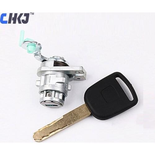 CHKJ Car Front Left Driver Side Door Lock Cylinder for HONDA ACCORD 2003 2004 2005 2006 2007 Auto Lock Cylinder KeyFree Shipping