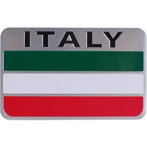 8*5CM Aluminum Car Badge Accessories for Flag of Italy Logo Auto Emblem Sticker for Subaru Toyota Dacia Jeep Citroen Chevrolet