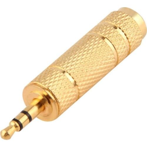 Dinto 10pcs/lot 3.5mm to 6.5mm 1/4"Male Female Plug Stereo Headphone Earphone Headset Audio Adapter Microphone Adapter Converter