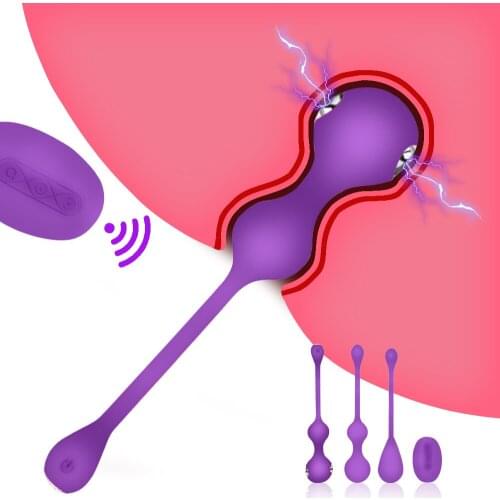 Remote Control Masturbation Vibrator Electric Shock Vibrating Eggs Kegel Balls For Women Vaginal Shrinking Exerciser Sex Toys