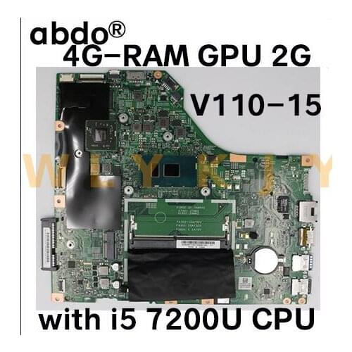 For Lenovo V110-15ISK V110-15IKB laptop motherboard 15277-1N 448.08B01.001N with i5 7200U CPU 4G-RAM GPU R5 2G tested 100% work