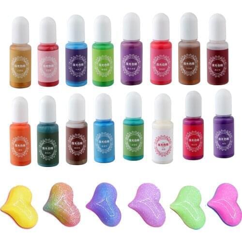 10ml 24 Colors High Concentration UV Resin Liquid Pearl Coloring Dye Pigment Resin Epoxy Colorant for DIY Jewelry Making Tools