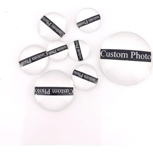 12pcs/lot 10/12/14/16/18/20/25mm Round Customized Glass Cabochon for DIY Personalized Jewelry Making Findings & Components T001
