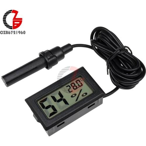 Mini LCD Digital Thermometer Hygrometer Indoor Outdoor Car Temperature Sensor Humidity Meter Incubator Aquarium Soil Detector