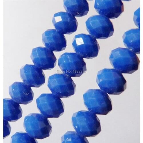 ! Fashion Style diy 6x8mm Faceted Blue Crystal Loose Abacus Beads 72Pcs 2 pieces/lot fashion jewelry JT6027