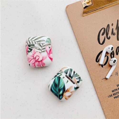 Silicone Banana Leaf Soft Case Earphones for Apple Airpods 1 2 case Fit for Bluetooth Wireless Earphone Protective Cover Box