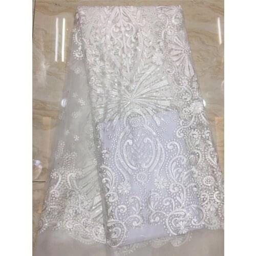 Nigerian Tulle Lace Fabric Fast Shipping African Lace Fabric For Wedding Embroidery Beaded Lace Fabric BZL-12.1720