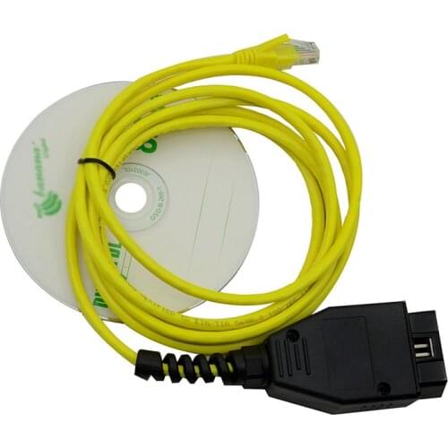 ODB2 to Ethernet, Rj45 Cable Ethernet Connector Tools to OBD Interface Cable Coding F-Series Car Auto Diagnostic Cable