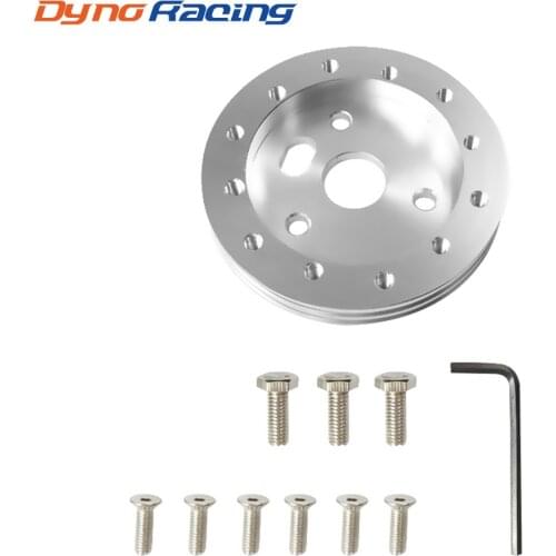 Steering Wheel to Grant 3 Hole Adapter 0.5" Wheel Hub Universal For 6 Holes Steering Wheel Adapter Boss Black Silver 1/2"