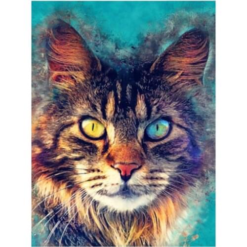 Full round diamond painting embroidery cat animal mosaic art diamond dotz rhinestone picture puzzle tapestry wall decor stickers