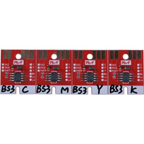 Permanent Chips for Mimaki JV33/CJV30 BS3 Ink Cartridges CMYK 4 Colors/Set