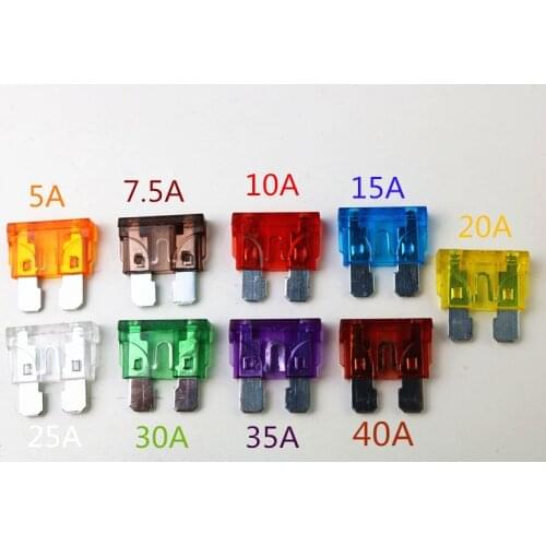 90pcs/lot Fuse Standard medium blade car fuse auto fuses car 5A 7.5A 10A 15A 20A 25A 30A 35A 40A