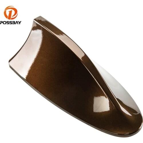POSSBAY Car Shark Fin Antenna Waterproof Fit for Most Cars Strong Radio Signal Aerials FM/AM Roof Decoration Auto Accessories