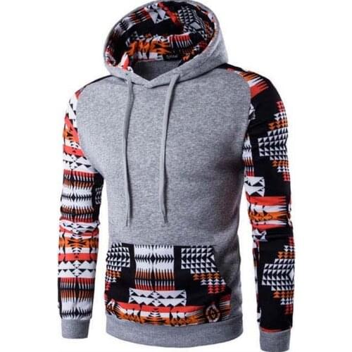 Top quality 2020 Spring autumn Digital printing national wind Casual patchwork hip hop hoodies streetwear sudadera hombre