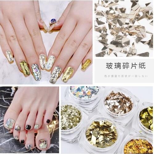 Nail Art Jewelry Cellophane Fragments New Arrival Irregular Gold Foil Tin Foil Symphony Nail Sequins