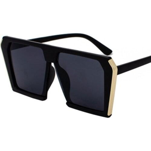 Mirror Shades Big Half Frame Big Square Sunglasses Oversized Women Men