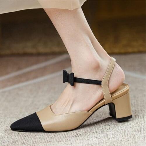 Mary Janes Womens Pointed Toe Cow Leather Sandals Closed Toe Slingback Flats Oxfords Party Pumps 34 35 36 37 38 39