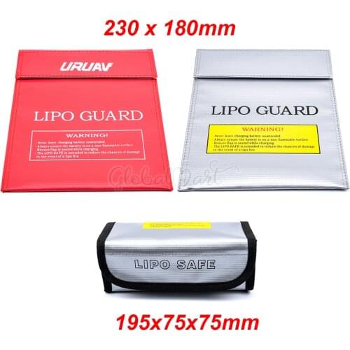 1Pcs Fireproof RC LiPo Li-Po Battery Fireproof Safety Guard Safe Bag Charging Sack Battery Safety Guard Silver Two size Hot