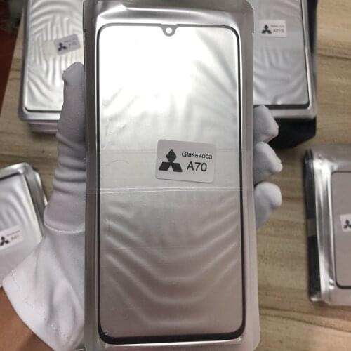 10pcs/lot GLASS +OCA LCD Front Outer Lens For Samsung Galaxy A70 LCD Front Touch Screen Lens Glass with OCA Glue Replacement