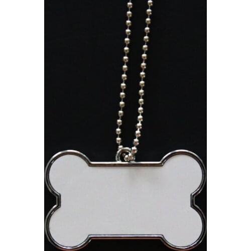 DHL 100PCS/lot Fashion Sublimation Metal Blank necklace DIY heat trasnfer printing Blank Dog Cat Tag Double Medals