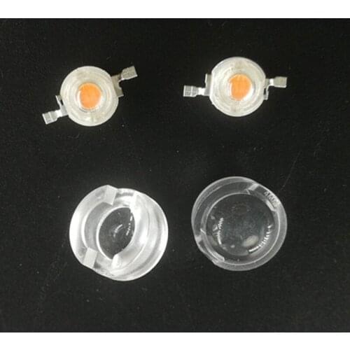 13mm 1W 3W Mini LED Lens 15 30 45 60 90 100 Degree for IR CCTV LED PCB Convex Acrylic Lens With Holder Reflector Collimator