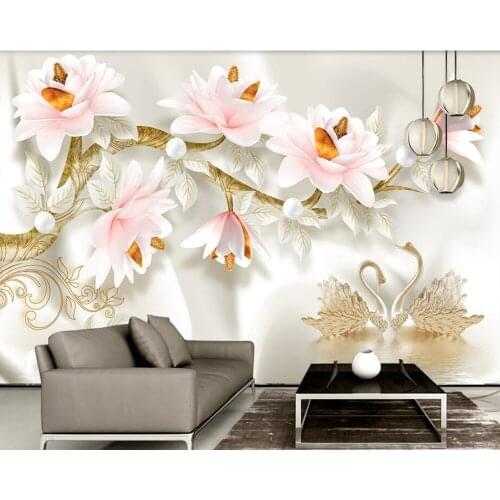 3D relief jade orchid European style wallpaper papel de parede,living room bedroom TV sofa wall kitchen wall papers home decor