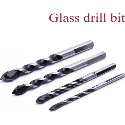 4 PCS Glass Drill Ceramic Tile Drill Bits Set 6/8/10/12mm Head Marble Wall Triangle Core Drilling Tool