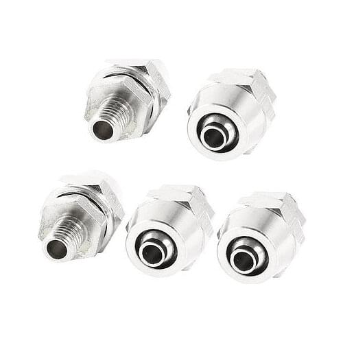 5 Pcs 5mm Male Thread to 4mmx6mm Pipe Air Pneumatic Quick Straight Connectors