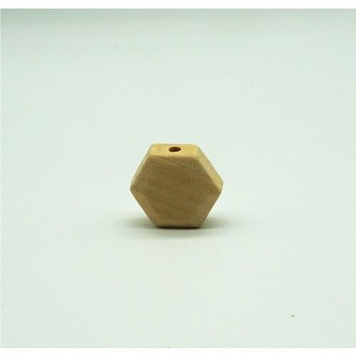 50 pcs wood hexagonal beads geometric hexagon unfinished wood beads charm wood accessories for necklace 25*22mm