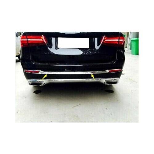 ABS Chrome Rear Bumper Under Cover Trim 2pcs For Mercedes Benz GLC 2015-2019