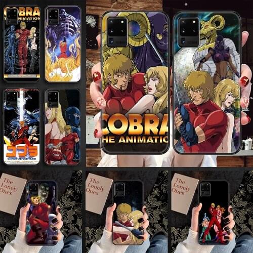Cobra the Animation Anime Phone case For Samsung Galaxy Note 4 8 9 10 20 S8 S9 S10 S10E S20 Plus UITRA Ultra black art shell