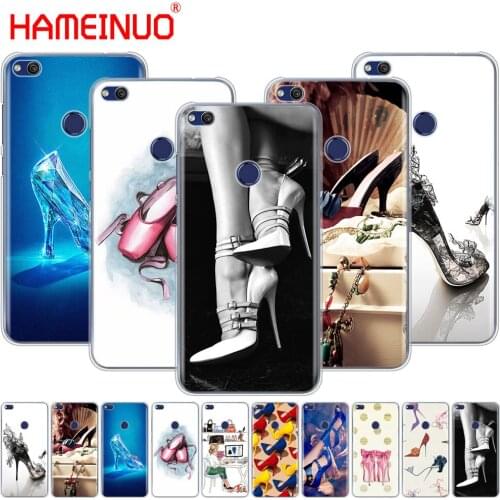 HAMEINUO High heels shoes ballerina Cover phone Case for huawei Ascend P7 P8 P9 P10 P20 lite plus pro G9 G8 G7 2017